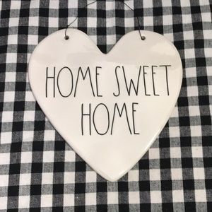 Rae Dunn Home Sweet Home heart shaped wall decor